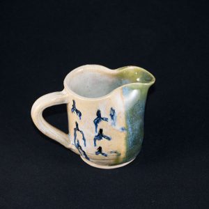 Small Green and Tan Pitcher